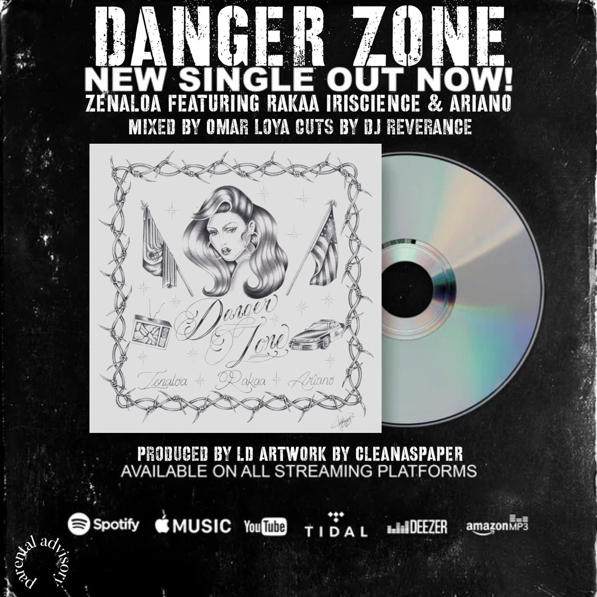 New Single “Danger Zone” featuring <a href="/TheRealRakaa/">Rakaa (Iriscience)</a> &amp; <a href="/arianomusic/">Ariano</a> produced by <a href="/LDontheCut/">LDontheCut</a> Cuts by DJ Reverence Mixed by Omar Loya #Zenaloa #ChicanoRap #NewHipHop