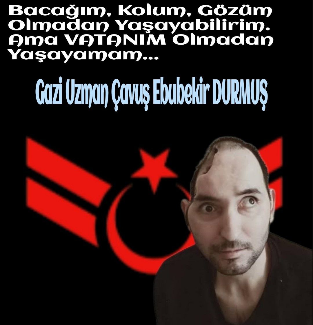 <a href="/alitilkici38/">Ali Tilkici 🇹🇷</a> Vücudun pürüzü onu bağlamaz,
Kahraman askerdir,yiğit ağlamaz,
Yetkisi son bulur görev sağlamaz,
Şehite yakındır yaralı Gazi.
#UzmanÇavuş lar
<a href="/alitilkici38/">Ali Tilkici 🇹🇷</a> <a href="/RTErdogan/">Recep Tayyip Erdoğan</a> <a href="/ErcanSeki/">ERCAN SEKİ</a> <a href="/UlviYonter/">Dr.İzzet Ulvi YÖNTER</a>