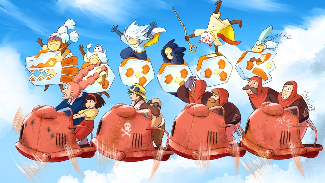 solo_moth's tweet photo. Sky: Children of the Light x Laputa: Castle in the Sky.
Loving the Days of Fortune dragons! Being able to combine them reminds me of Dola and the pirates' flaptors!

#thatskygame #SkyChildrenOfTheLight #sky星を紡ぐ子どもたち #thatgamecompany #studioghibli #castleinthesky https://t.co/efvd1azdFA