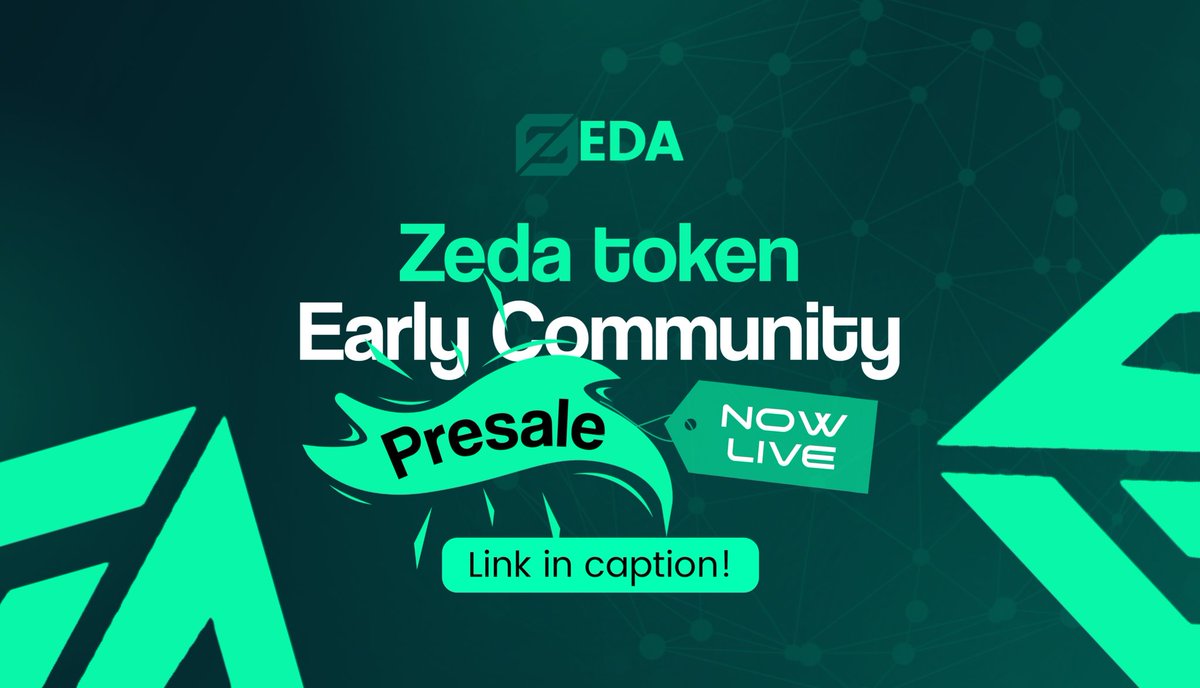 ZedaSwap's tweet photo. 🚀 Bullish News! 🚀 The Zeda token presale is officially LIVE! 🌐 Join the Early Community and grab your tokens NOW!

🔗 Join HERE: https://t.co/qE9A12qyYd

✅️ Minimum Buy: 25 Zeta
✅️ Maximim Buy: 1000 Zeta

90% filled!
#ZetaChain #Zeta $Zeta https://t.co/5kC4EtKaPc