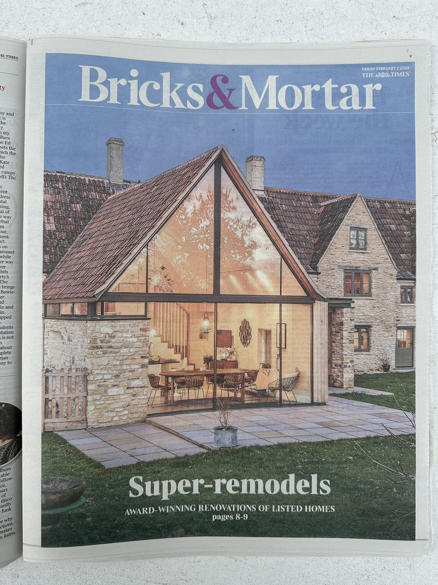 MartinDavidHall's tweet photo. Our remodel of a Grade II Listed Cotswold farmhouse is the
@Listed_Property 2024 Modern Extension of the Year. Thank you to @thetimes for such generous coverage of the Listed &amp; Modern Awards. https://t.co/u6cUSMHO2w https://t.co/8Ugphe3nLy