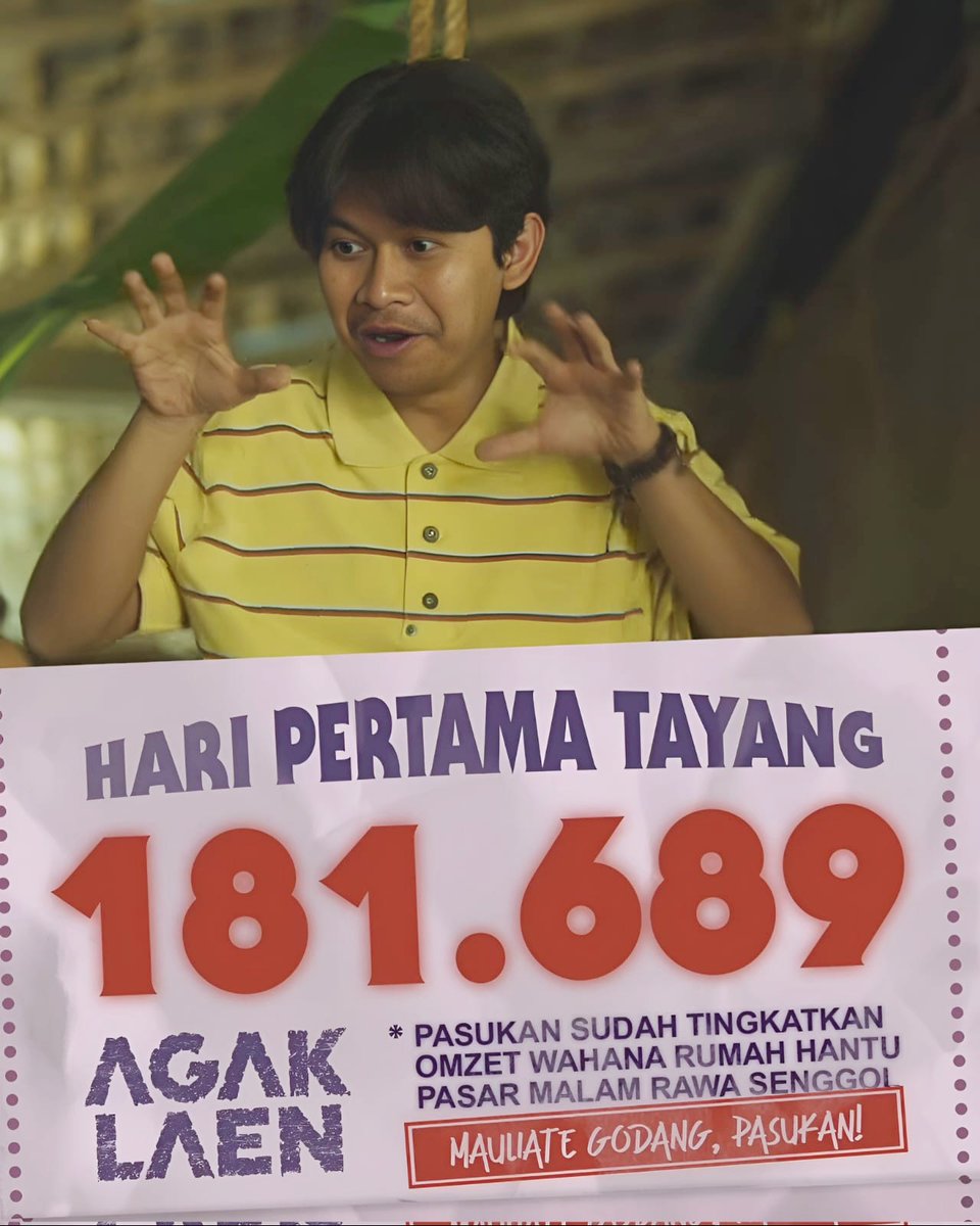 yan_widjaya's tweet photo. *B.O. 1/2*
#KeretaBerdarah 118.671
#AgakLaen 181.689
#Eksil 657
#OOTD 22.000 (pred)
#SetengahHati 56.778
#BuTejo 54.333
#SehidupSemati 127.057 
#RambutKafan 151.482
#PemukimanSetan 428.602
#JatuhCinta 650.074 
#Trinil 833.124
#13Bom 1.035.224
#Ancika 1.263.329
#SiksaNrk 2.610.036 https://t.co/4P8vhdQdbv