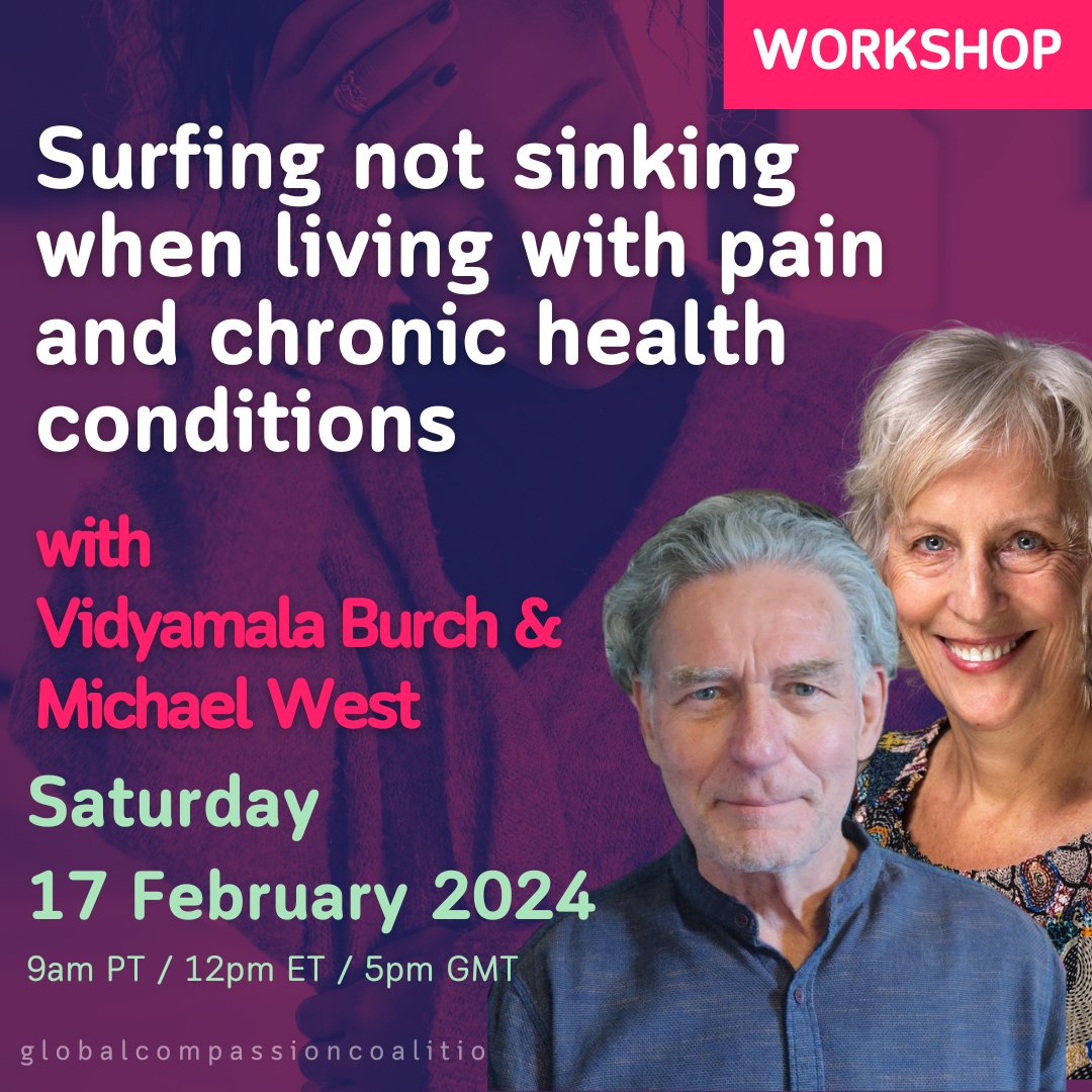 And Saturday 17th learning from Vidyamala about living with pain and chronic health conditions