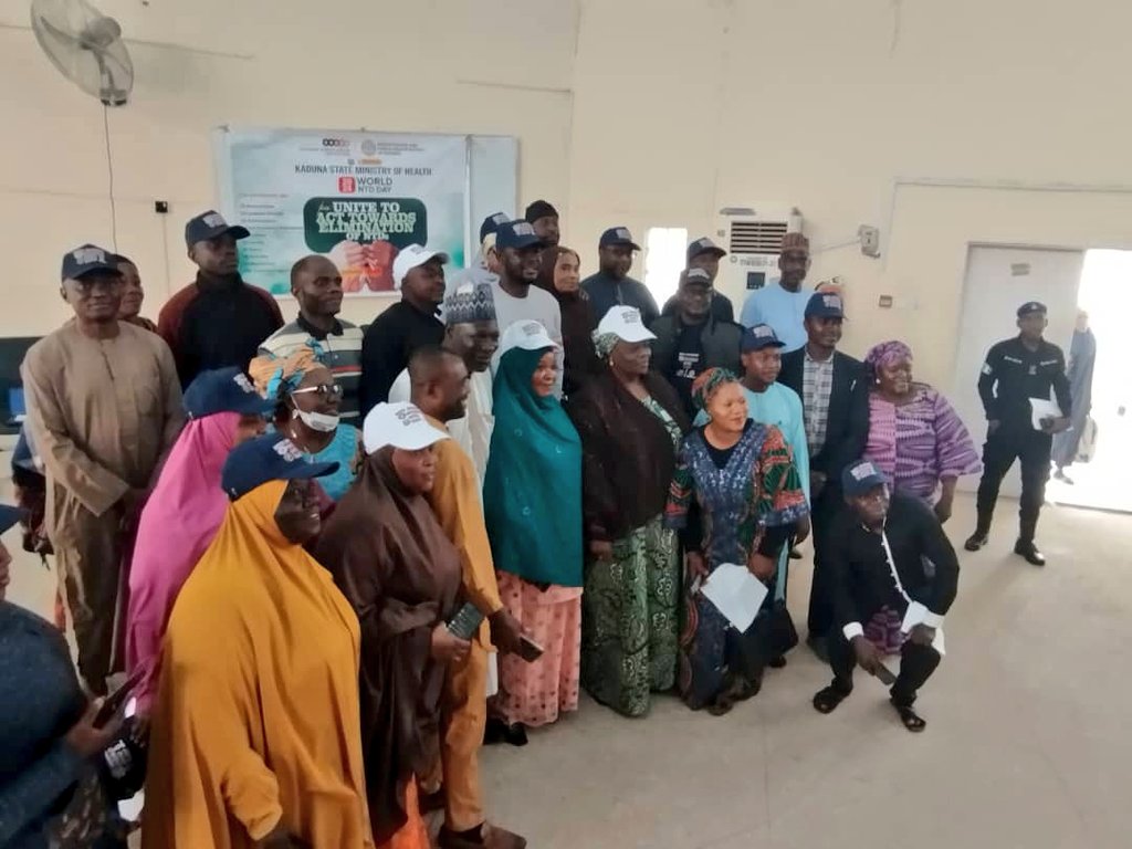 KadunaMOH's tweet photo. Kaduna State Ministry of Health in collaboration with Development Partners  have joined the global Community to commemorate the 2024 World Neglected Tropical Diseases (NTDs) Day with the theme 'Unite to Act Towards Elimination of NTDs'.
@GovKaduna 
@Abdool85 @ubasanius https://t.co/wjzbFhgyLf