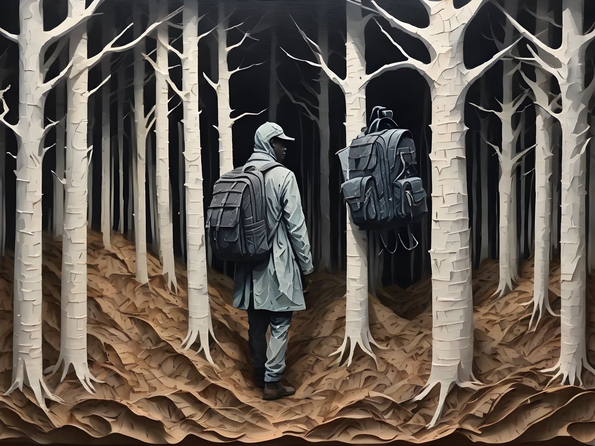 Melcube's tweet image. Some go through the jungle, some through the sea and others via the desert, but the incentive is always the same. The search for a better life, motivated by the need to provide for the ones they love.  We are all travellers hoping things G.  E.  T       B   E.  T.  T.  E.  R