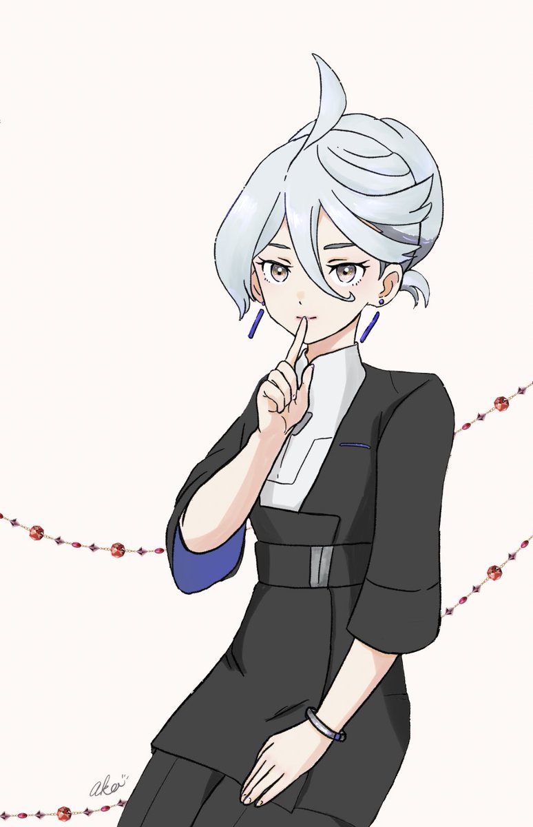 aoshikaako's tweet image. #フォロワーさんの推しが描きたい
#彗星の魔女　ミオリネちゃん
最初に出て来る嫌なヤツら、結果みんな良い子でちょっと泣いちゃいます…好き✨