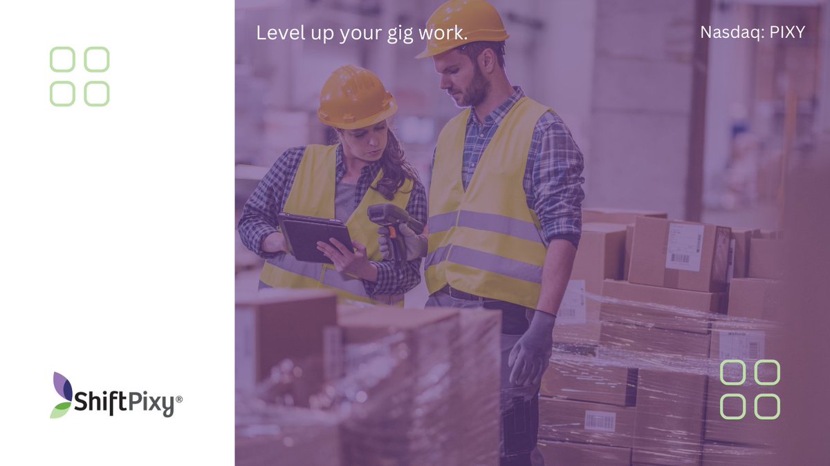 ShiftPixy's tweet photo. Ready to level up your gig work? Meet ShiftPixy, our staffing #tech platform ready to fuel your need for seamless shifts. Discover how ShiftPixy can support your gig schedule. Learn more: https://t.co/jlUcgvMXGi #GigEconomy #GigPlatform $PIXY https://t.co/y4Tktpcche