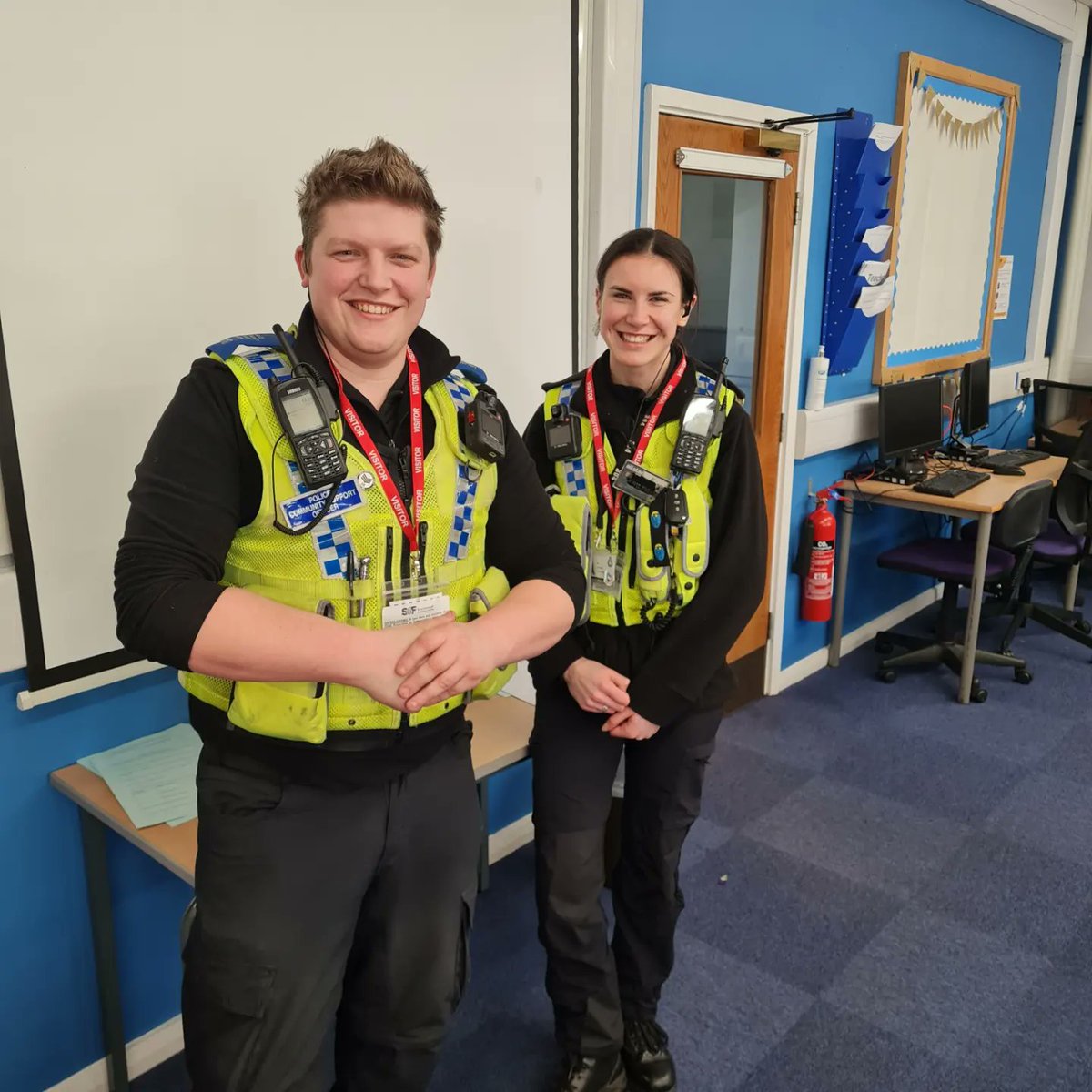 S6FPhilosophy's tweet photo. A huge thank you to Dan (PCSO) and Laura (neighbourhood Police) who joined our Criminologists to answer questions about their role, responsibilities and relationships with other organisations #criminology #police #pcso #unitfour #speakers #developingunderstanding @S6F https://t.co/vMwNGeZSLe