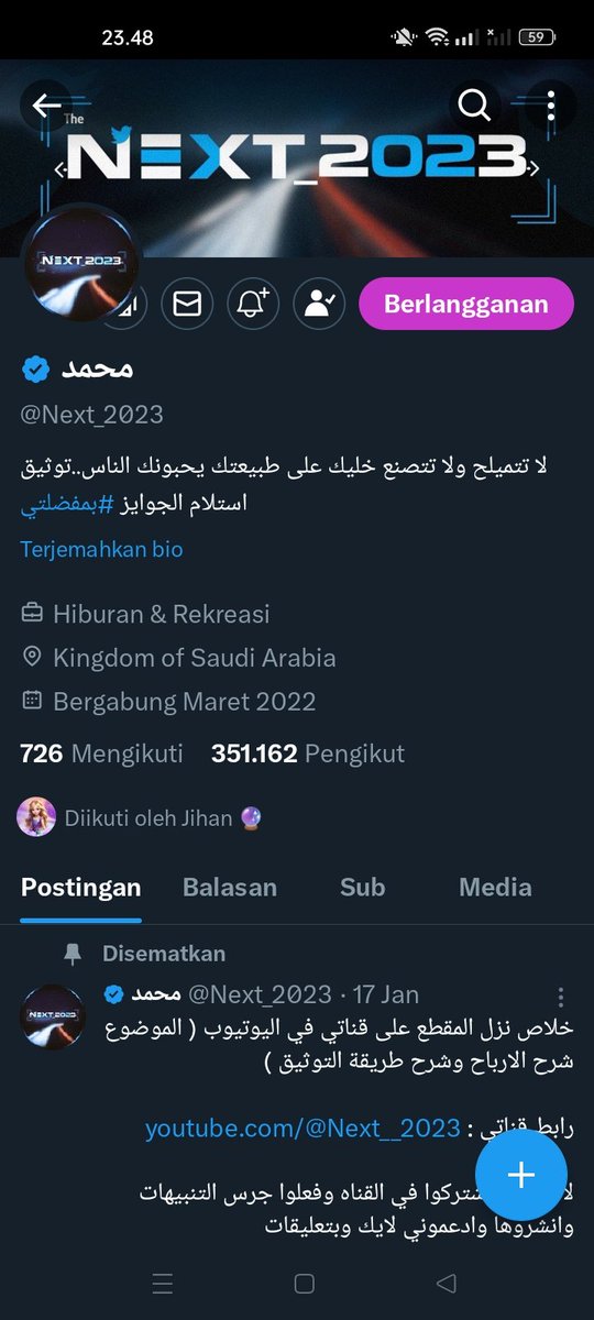 Muhamm_Fikri34's tweet photo. @jihanicorn @Next_2023 Semoga win https://t.co/3RdD90OpEp