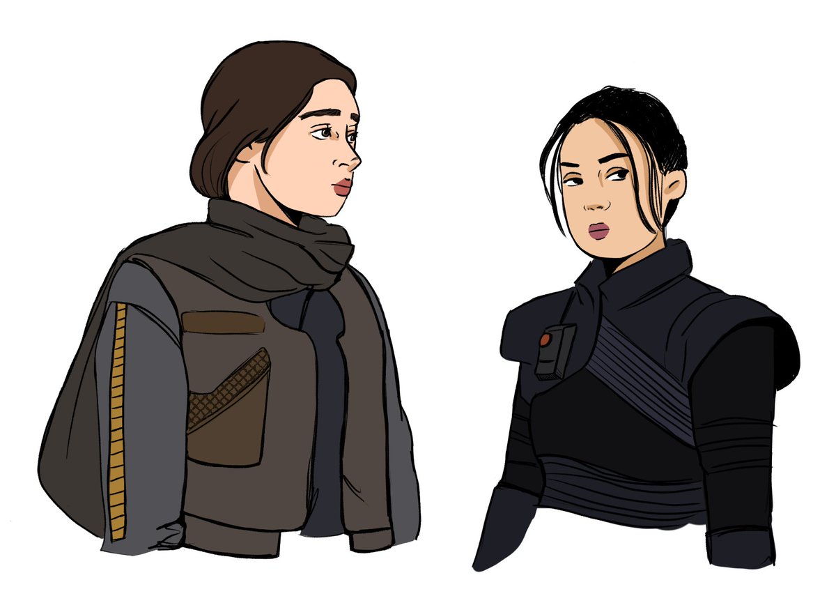 wanted to take it easy this week and just doodle sw women😘👌. here are the requests from tumblr <3 #bokatan #asajjventress  #JynErso #FennecShand #BadBatch #TheMandalorian  #TheCloneWars #RogueOne