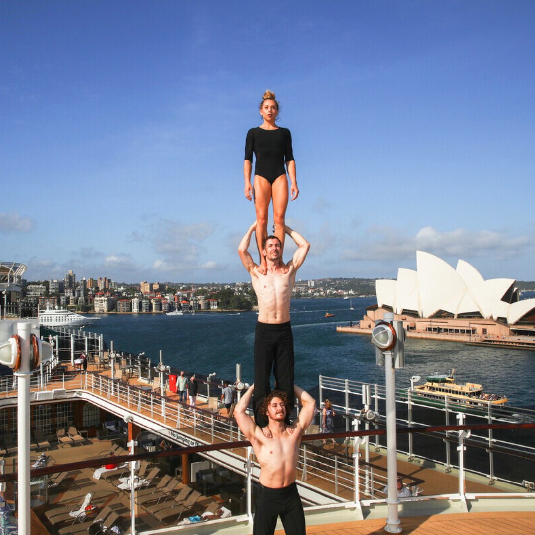 Yesterday we welcomed the fantastic @CircaPresents on board Queen Elizabeth for their 6 week residency! Guests on board are sure to be thrilled by their amazing acrobatic skills!