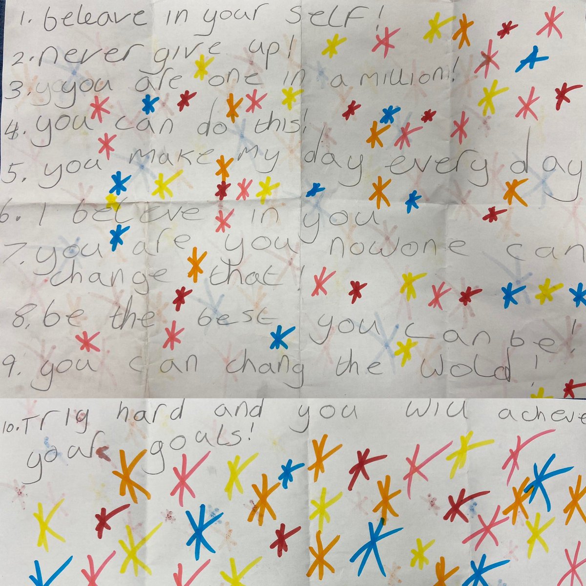 Here is a positive message from Evie in Year 4 for you if you need some motivation or pick me up!