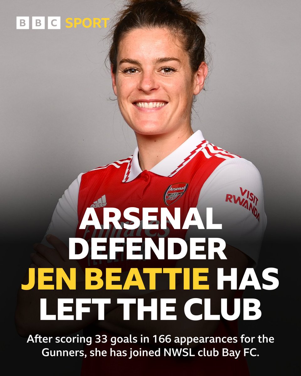 Jen Beattie is moving to the USA after eight years with the Gunners

#BBCFootball #WSL