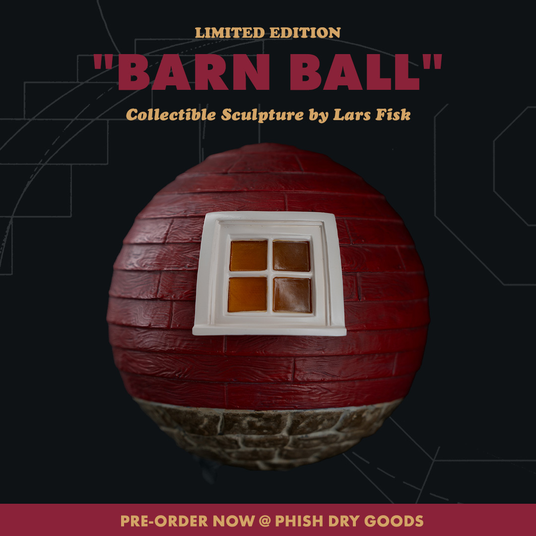 phishdrygoods's tweet photo. Limited Edition "Barn Ball" Collectible Sculpture by Lars Fisk available Now for pre-order: https://t.co/JS0VWF1Dbz Limit of one per person/household.
#RoundRoom #Phish https://t.co/bxCCssj8qS