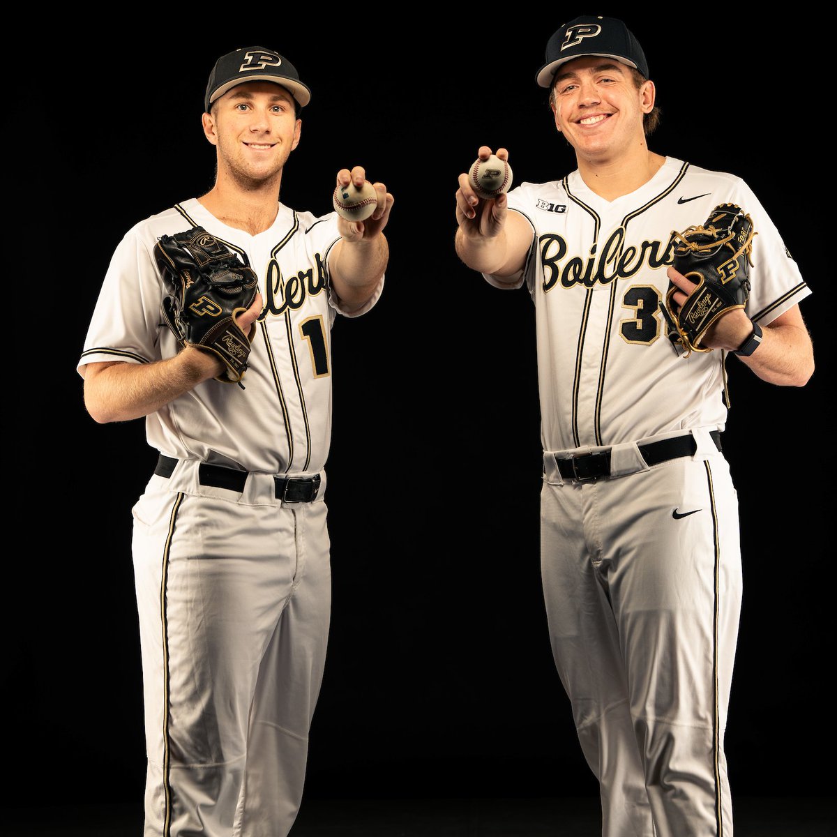 PurdueBaseball's tweet photo. Purdue Pairings in honor of 2/2 on the 🗓️ &amp; 2⃣ weeks until Opening Day. #BoilerUp 

⚾️ @Lambert_Cal &amp; @Parkerd03 
⚾️ @_CJbacker &amp; @Aaron_Dolney 
📸 More in the Thread ⬇️ https://t.co/KWklecZaOJ