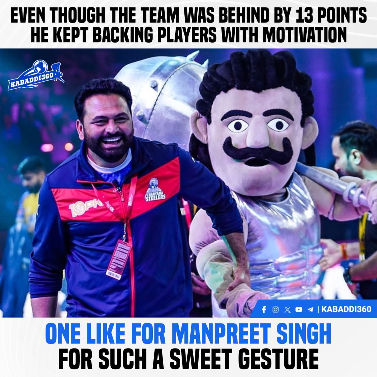 Kabaddi_360's tweet image. Manpreet Singh is always enthusiastic on field
.
.
.
.
.
#manpreetsingh
#Prokabaddi #pkl2023 
#pklseason10 
#kabaddi360