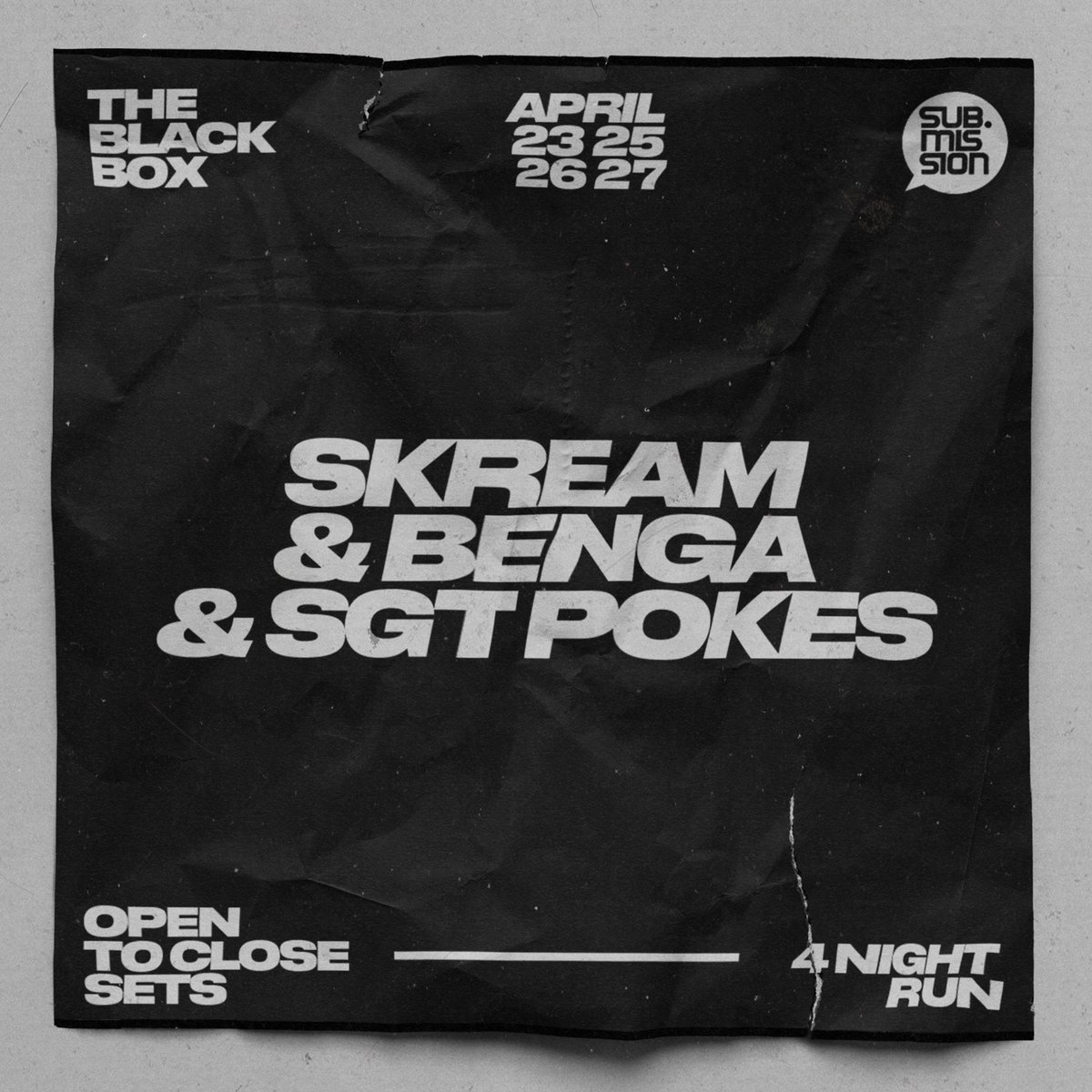 Sub.mission (@subdotmission) on Twitter photo Alright, lets do it! TICKETS ARE NOW ON-SALE!
Sub.mission presents:
<a href="/I_Skream/">Oliver Jones</a> & <a href="/iambenga/">iambenga</a> & <a href="/sgtpokes/">sarge pokes</a>
April 23rd, 25th, 26th, 27th
at <a href="/TheBlackBox5280/">The Black Box</a>
🎟️: blackboxdenver.co/events Alright, lets do it! TICKETS ARE NOW ON-SALE!
Sub.mission presents:
<a href="/I_Skream/">Oliver Jones</a> & <a href="/iambenga/">iambenga</a> & <a href="/sgtpokes/">sarge pokes</a>
April 23rd, 25th, 26th, 27th
at <a href="/TheBlackBox5280/">The Black Box</a>
🎟️: blackboxdenver.co/events