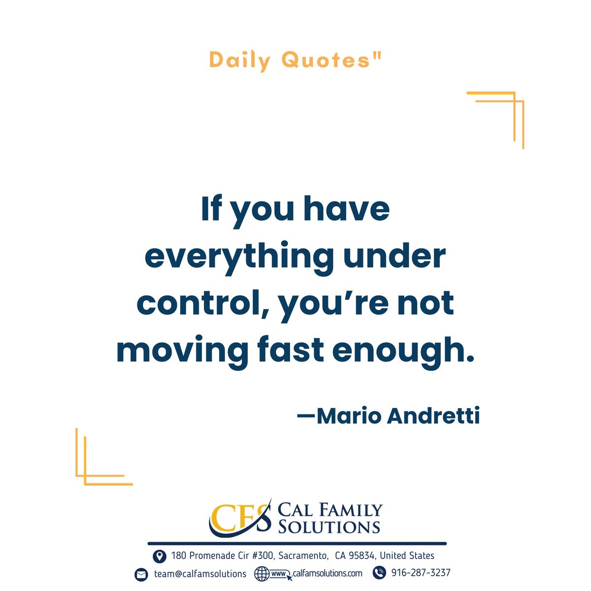 CalFamSolutions's tweet image. “If you have everything under control, you’re not moving fast enough.” —Mario Andretti 📌🏁🚀
#LifeInTheFastLane #EmbraceTheChaos #KeepMovingForward #BreakLimits #NoFear #DivorceLawyer #DivorceAttorney #DivorceSupport #DivorceRecovery #DivorceSurvivor #LifeAfterDivorce