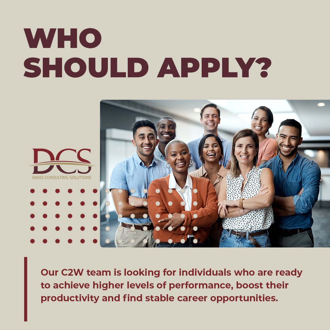 Our Community2Work program helps people start careers, transfer into other fields, and improve their interviewing skills. Visit our website to learn more about the program today! 📱

#DavisConsultingSolutions #Job #Career #Employment #Community2Work <a href="/MsDavisofPgh/">Dr. Davis</a>  ...