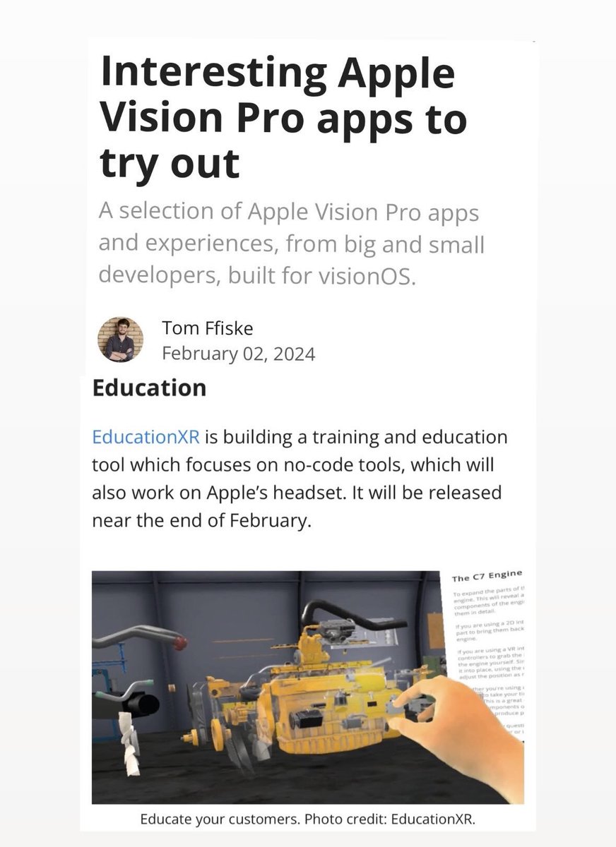 educationxr's tweet photo. Our Creative Director @itspaolopv picked up his Apple Vision Pro at Apple Park! Stay Tuned for his unboxing video showcasing the Apple Vision Pro and EducationXR!

Check our app on this list!
https://t.co/6ZrhC5xX1W

#AppleVisionPro #VisionPro https://t.co/h109q4wt8F