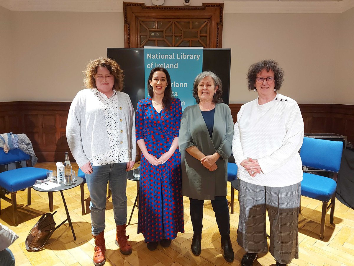 NLIreland's tweet photo. It was a full house for yesterday's @HistIreHedge Hedge School at the @NLIreland where a panel discussed '#StBrigit 1500—who was she?'.
The event will be made available here as a #podcast in the coming weeks: https://t.co/JUrd7GKEHx https://t.co/8ZMATry7fT
