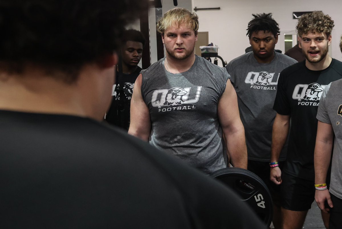 QUHawksFootball's tweet photo. Focus Friday! Finishing off a great week of work! https://t.co/Agb41ya6nh