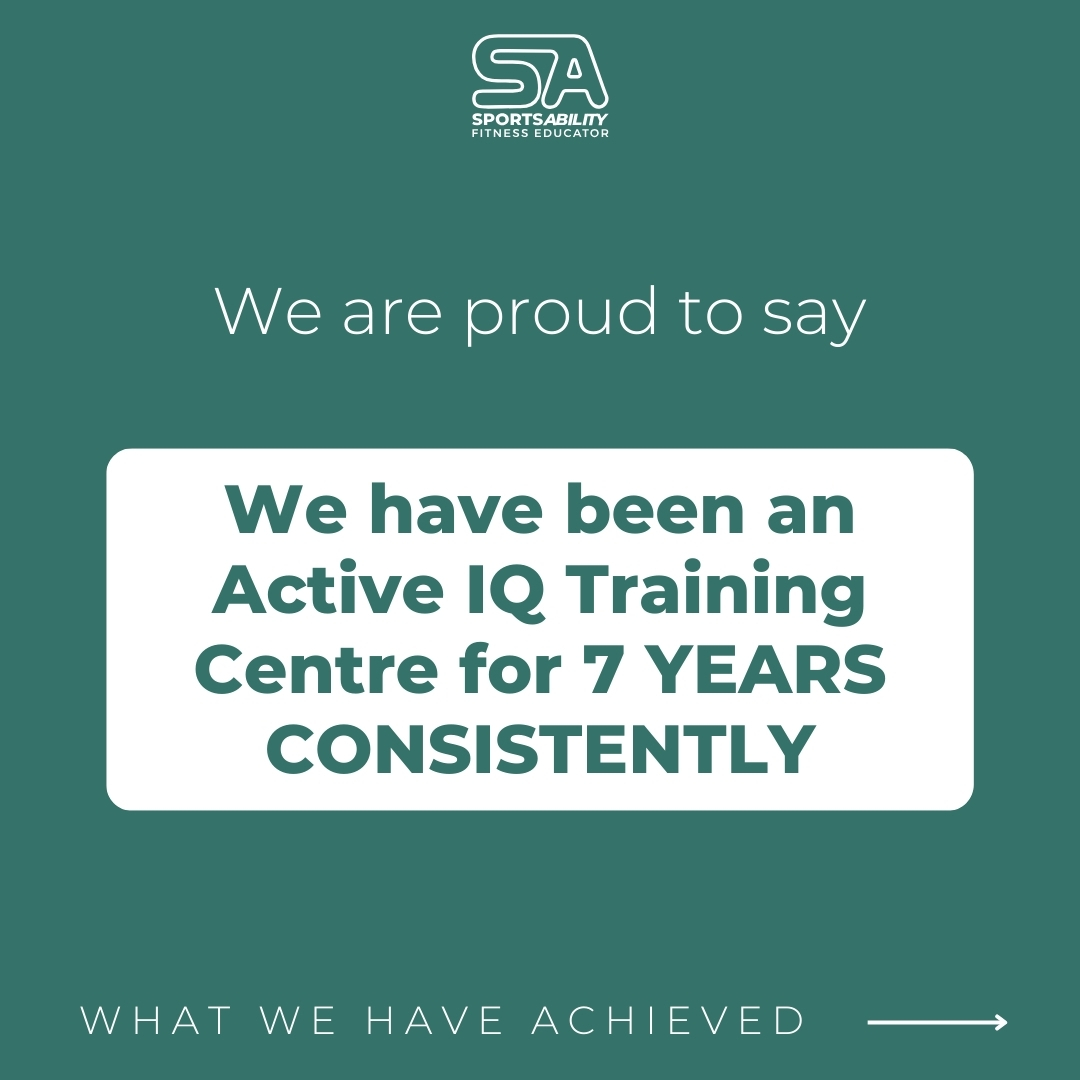 SportsabilityFE's tweet photo. Sportsability Fitness Educator has been an Active IQ Training Centre for 7 YEARS! 

Here is what learner's are guaranteed with us... 

#trainingcentre #fitnesscourse #education #fitnessjobs #fitnesscareer #fitnessindustry #activeiq https://t.co/JMLv1nOPAj