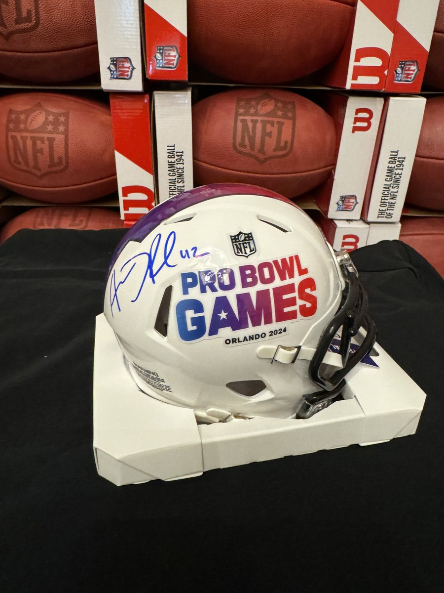We have mini-helmets signed by your favorite 2024 Pro Bowlers! Check them out and bid today at nfl.com/auction