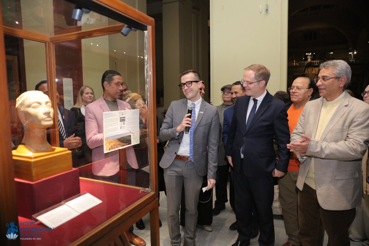 We're delighted to launch a walking trail in the <a href="/EgyptianMuseumC/">The Egyptian Museum المتحف المصري</a> highlighting 12 discoveries made during <a href="/TheEES/">The Egypt Exploration Society</a> excavations since 1882.

10 early-career Egyptian scholars, participants of our Egyptological Archives Skills School, researched the panels.
ℹ️ees.ac.uk/resource/disco…