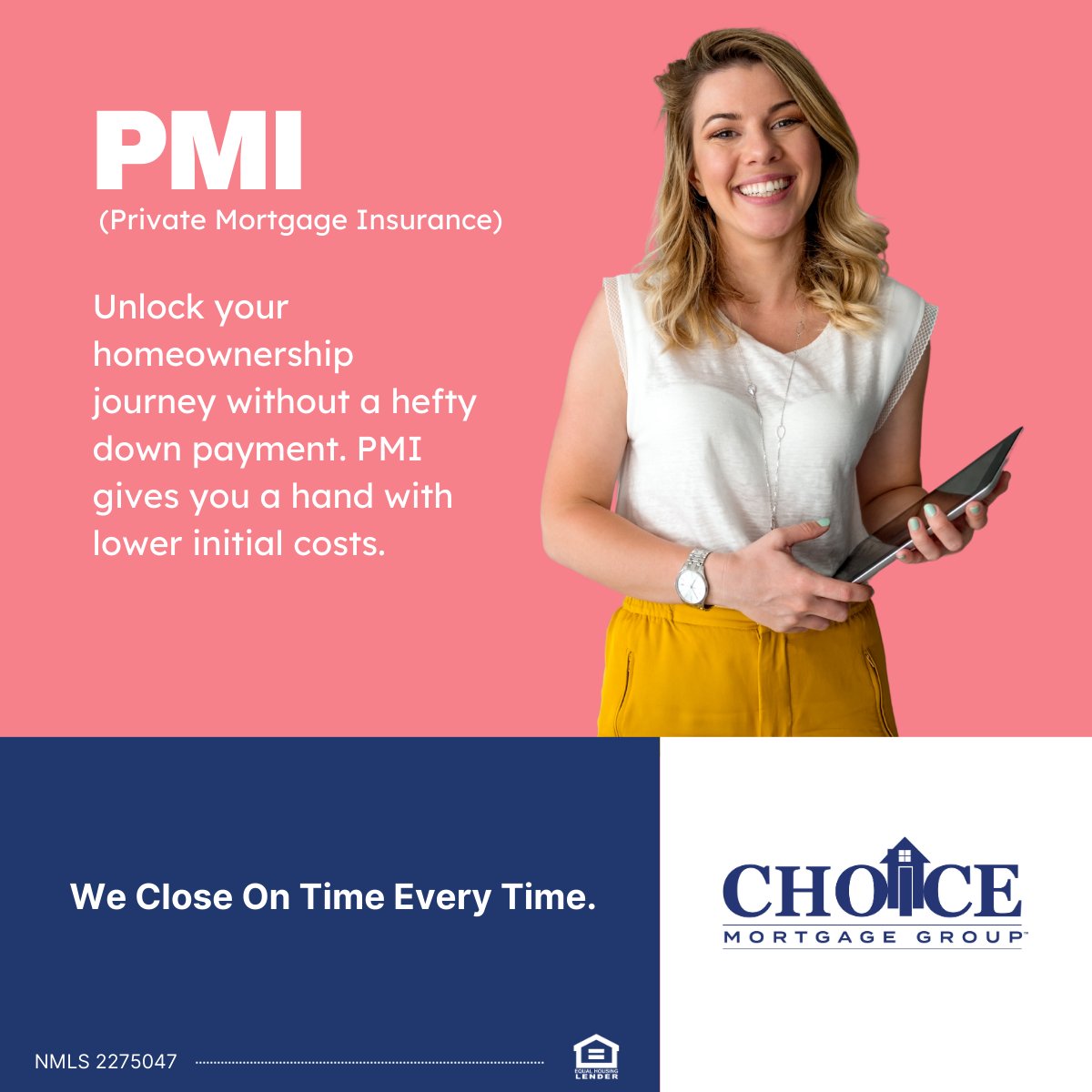 CHOICEMORTGAGE's tweet photo. 🏡Say goodbye to hefty down payments and hello to homeownership! PMI is your helping hand, reducing initial costs on the road to your dream home. Let's make it happen together!
🤝Connect with our loan pros today!
https://t.co/bVxzJOpFmT
#PMIAdvantage #HomeownershipJourney https://t.co/dLs8aU1Pd9