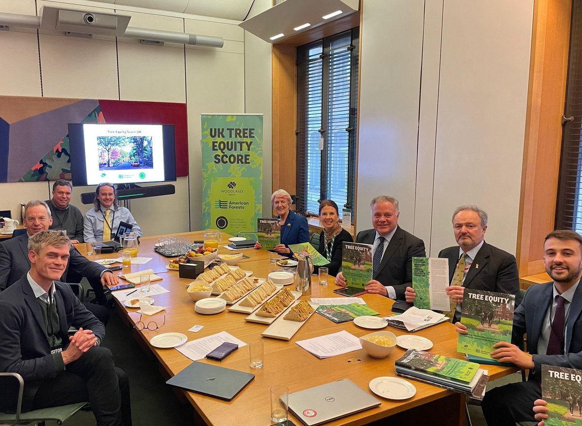 Fantastic first Woods &amp; Trees APPG meeting for 2024 🌳

Heard about the UK Tree Equity Score and how it can be used to address unequal tree canopy cover, and <a href="/youngb48/">barbara young</a>'s Bill aiming to protect our most valued #heritagetrees.

Find your tree equity score 👉uk.treeequityscore.org
