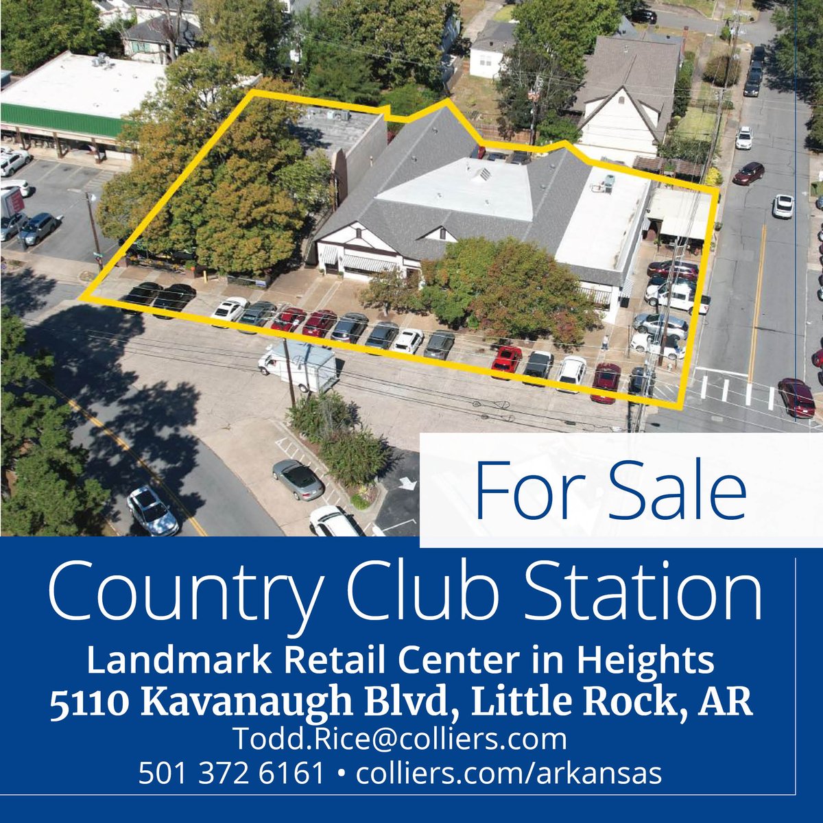 Colliers_AR's tweet photo. Landmark Heights commercial property with front-door parking for sale! Long-term tenants include Scallions and Cheer's restaurants, and Cobblestone & Vine design showroom. Contact Todd.Rice@Colliers.com or 501-372-6161 https://t.co/LVXIfMDEOs #ColliersAR #LoveLR #Heights https://t.co/fjaKSXKYY9