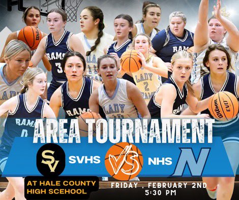 nhs_rams's tweet photo. Area Tournament Time‼️
Lady Rams take on Sipsey Valley at Hale County HS at 5:30.
Time to get LOUD💥
#NorthsideStrong
Let’s Go🏀🔥 https://t.co/igEvKvmbc1