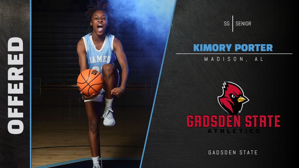 Congratulations to senior Kimory Porter on her offer from Gadsden State!