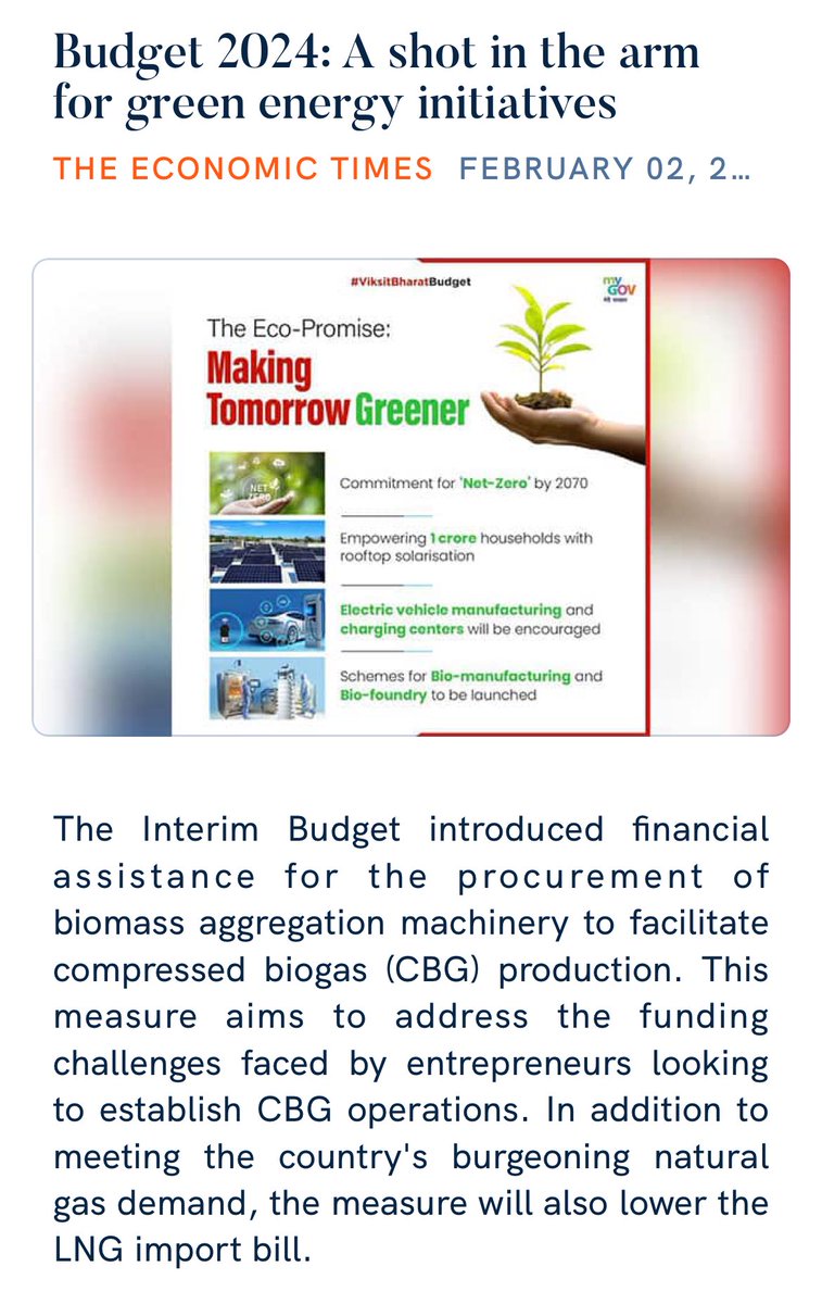 RSorkha's tweet photo. Budget 2024: A shot in the arm for green energy initiatives
 https://t.co/YjmvPhYFwC

via NaMo App https://t.co/nToJeXijMn