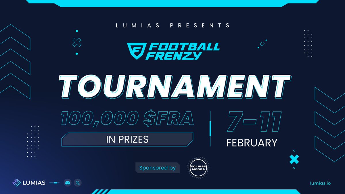 Lumias (@lumias_io) on Twitter photo ๐ Tournament Alert!๐
We're thrilled to announce our next tournament on <a href="/_FractalNetwork/">Fractal Network</a> with a $100K $FRA prize pool!๐
Prize breakdown and schedule details tomorrow!๐
Explore our sponsor <a href="/EclipseNodes/">EclipseNodes</a>, where you can earn up to 22% APY on $FRA at eclipsenodes.com๐ ๐ Tournament Alert!๐
We're thrilled to announce our next tournament on <a href="/_FractalNetwork/">Fractal Network</a> with a $100K $FRA prize pool!๐
Prize breakdown and schedule details tomorrow!๐
Explore our sponsor <a href="/EclipseNodes/">EclipseNodes</a>, where you can earn up to 22% APY on $FRA at eclipsenodes.com๐