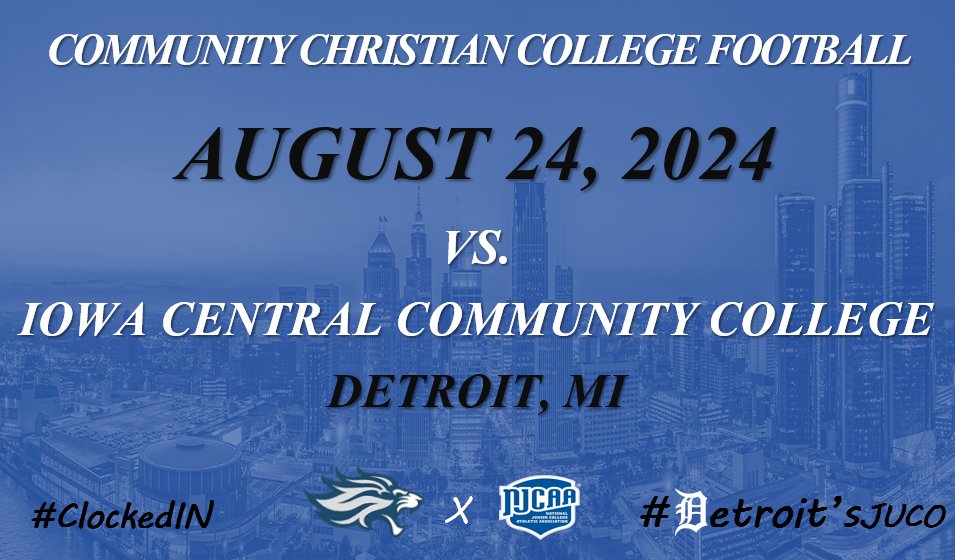 CCCLionsFB's tweet photo. Contract signed. 🤝
Community Christian College will open the 2024 campaign against #7 ranked Iowa Central C.C. in DETROIT!  

#DetroitsJUCO #WithDetroit https://t.co/wualMkyF27