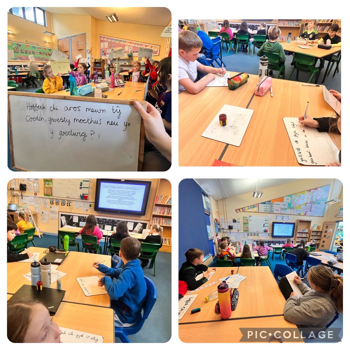 Porthlysgi were delighted to find out that today’s Welsh game was ‘Darllen dy Feddwl’. The aim of the game is for the pupils to guess which sentence the teacher chose from the model text, all while developing their welsh reading, writing and oracy skills! @CymraegSB