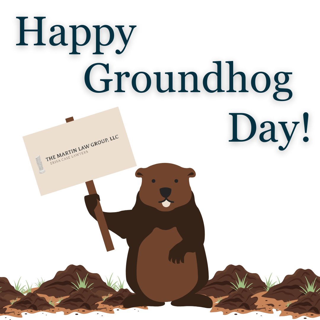 DavidPMartinEsq's tweet image. Happy Groundhog Day!

#TheMartinLawGroup #LongTermDisability #ShortTermDisability #RebuildingJustice #ERISA #ErisaAttorneys