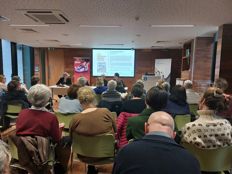 Great discussion about 'Who owns Antiquities?' today for @ClassicsNowFest in the @TLRHub run in association with @TCDClassics. Prof Christine Morris joined by @artanddiaspora @artlawalex @emilymfg. #MuseumEthics Looking forward to Fiona Benson & @seanehewitt tomorrow too.