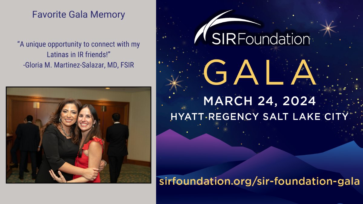 SIRspecialists's tweet photo. #SIRFoundation: Connect with your friends outside of the IR suite and create unforgettable memories at the SIR Foundation Gala 2024! Thank you, Dr. Salazar for sharing your favorite SIR Foundation Gala memory with us! #SIRF24Gala #GalaMemories 
https://t.co/84dzK9gSMq https://t.co/RDuBTzkrZv