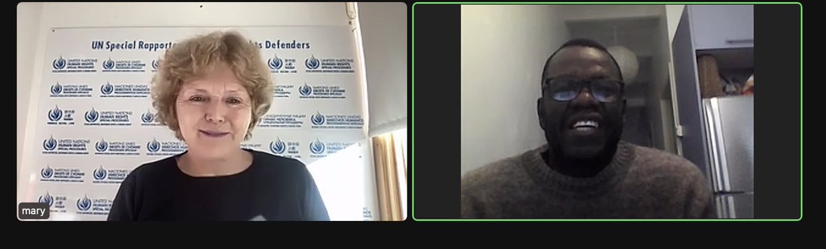 Mary Lawlor UN Special Rapporteur HRDs (@marylawlorhrds) on Twitter photo Hoy me reuní con el abogado y defensor de los derechos humanos Adil Meléndez (<a href="/adilmarquez1/">Adil José Melendez Márquez</a>). Hablamos de su trabajo en #Colombia y de los riesgos a los que se enfrente. Las autoridades deben garantizar su protección y la de otr@s líderes de la región del Caribe <a href="/MisionColUNOG/">Colombia en Ginebra 🇨🇴🇨🇭🇺🇳</a> Hoy me reuní con el abogado y defensor de los derechos humanos Adil Meléndez (<a href="/adilmarquez1/">Adil José Melendez Márquez</a>). Hablamos de su trabajo en #Colombia y de los riesgos a los que se enfrente. Las autoridades deben garantizar su protección y la de otr@s líderes de la región del Caribe <a href="/MisionColUNOG/">Colombia en Ginebra 🇨🇴🇨🇭🇺🇳</a>