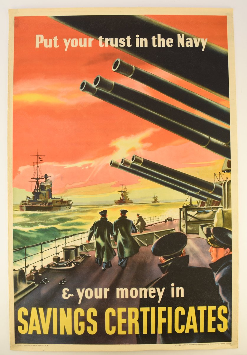 HallsFineArt's tweet photo. Now live: Timed #Militaria, #Maritime &amp; #Naval #Auction
2nd February - Ends Tuesday 20th Feb 4pm

👉https://t.co/fS6mafBiXE
Public view: 15th / 16th Feb 
10am–4pm
SY4 3DR

📸Original Second World War British Savings Campaign poster.

#military #war #worldwar #army #navy #sale https://t.co/Gej1WG1SOJ