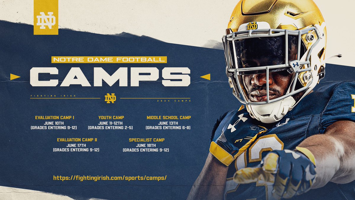 Almost camp season 👀☘️

🔗 fightingirish.com/sports/footbal… 

#GoIrish☘️