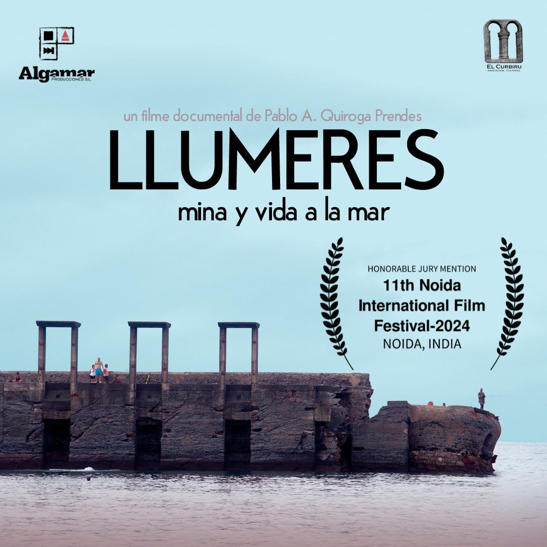 AlgamarProd's tweet photo. #Llumeres algama'l ramu lloréu de la Mención d'homor del xuráu nel @noidafilmfest en Noida /Delhi . El filme de @PabloAQuiro pudo visionase na antigua India, agora 
#Bharat https://t.co/RBCAnZhB8c