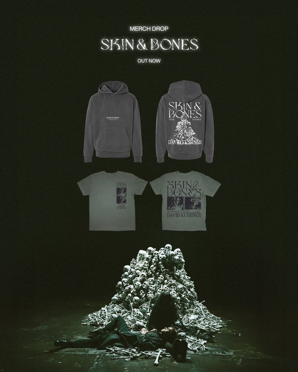 TODAY IS THE DAY!!! the new “skin and bones” merch is officially out. visit MSRBLE.com.
