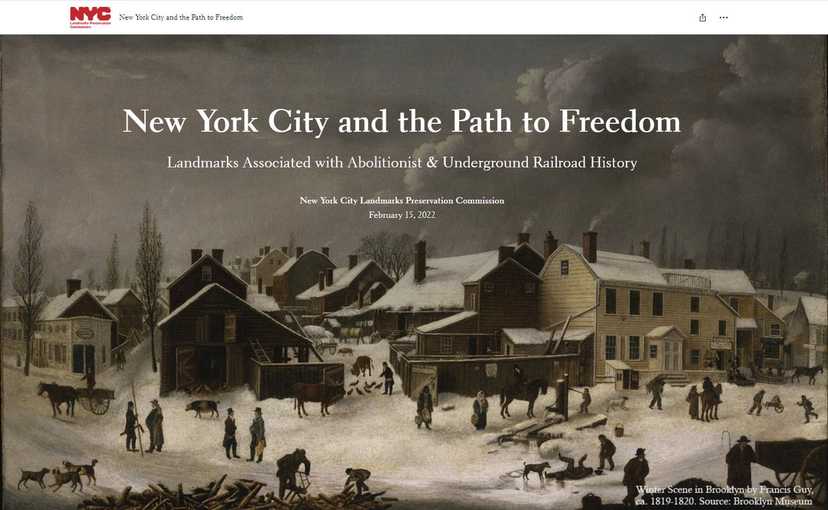 outer_spatial's tweet image. New York City played an important role in the effort to abolish slavery nationwide, and to assist those seeking to escape it. The New York City Landmarks Preservation Commission created this story map to bring awareness to that history. ow.ly/HMim50Qxmiw #blackhistory