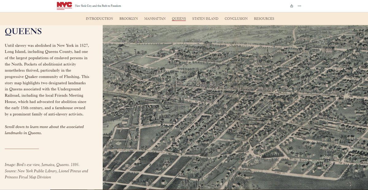 outer_spatial's tweet image. New York City played an important role in the effort to abolish slavery nationwide, and to assist those seeking to escape it. The New York City Landmarks Preservation Commission created this story map to bring awareness to that history. ow.ly/HMim50Qxmiw #blackhistory