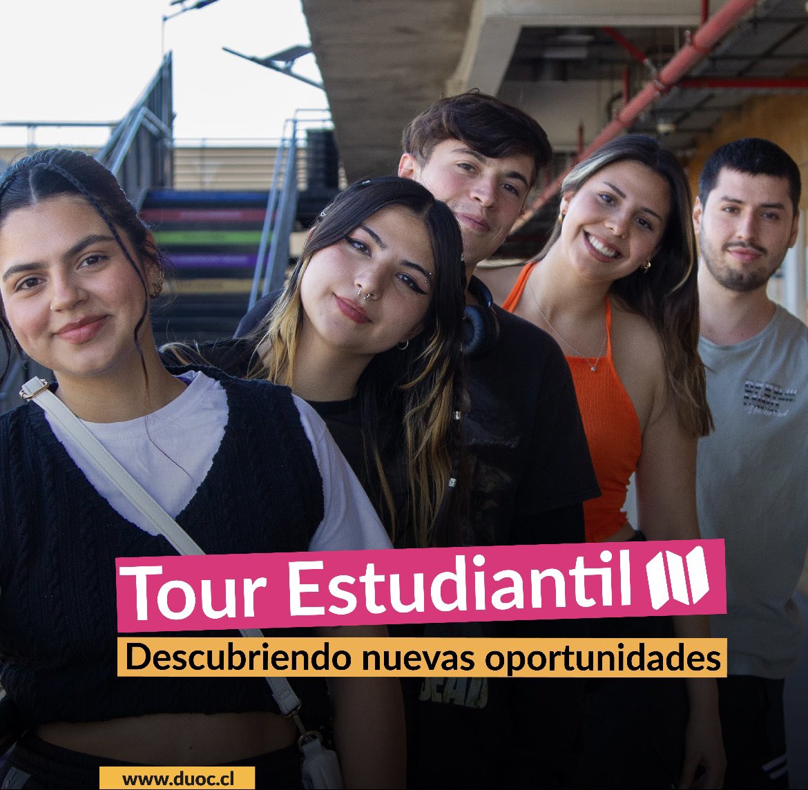 Si aún no tienes 100% claro que quieres estudiar, ven al “Tour estudiantil: descubriendo oportunidades” este miércoles 7 de feb a las 5 pm en Duoc UC Sede Plaza Vespucio. 
Link: docs.google.com/forms/d/e/1FAI…
#admision2024 #administracion #marketingdigital