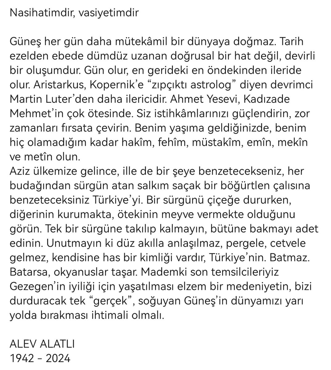 SerkanMurat_'s tweet photo. @newabahar Allah rahmet eylesin, bu toprağın derin aklı idi. Mekanı cennet olsun. https://t.co/ahYkEUjC0C